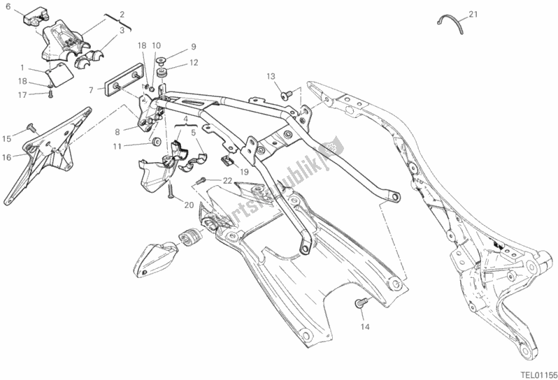 Wszystkie części do 21a - Uchwyt Na Talerze Ducati Scrambler 1100 Sport Thailand 2020